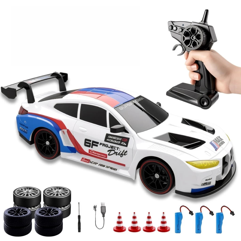 Carrinho de Controle Remoto Esportivo | Escala 1:24 com Acessórios
