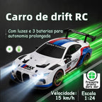 Carrinho de Controle Remoto Esportivo | Escala 1:24 com Acessórios
