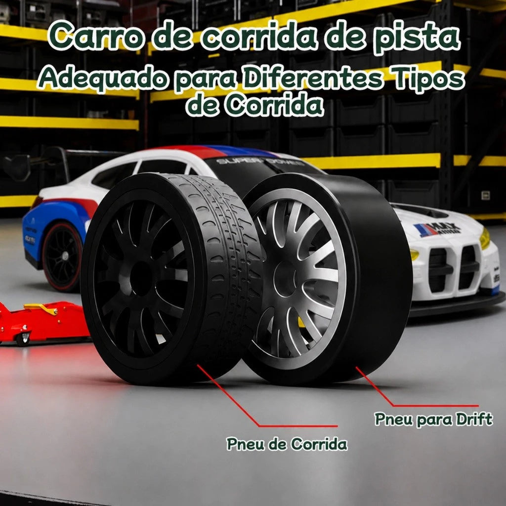 Carrinho de Controle Remoto Esportivo | Escala 1:24 com Acessórios