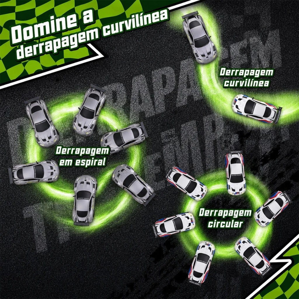 Carrinho de Controle Remoto Esportivo | Escala 1:24 com Acessórios