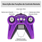 Carrinho de Fórmula com Fumaça e Luzes | Controle Remoto Recarregável com Drift
