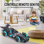 Carrinho de Fórmula com Fumaça e Luzes | Controle Remoto Recarregável com Drift