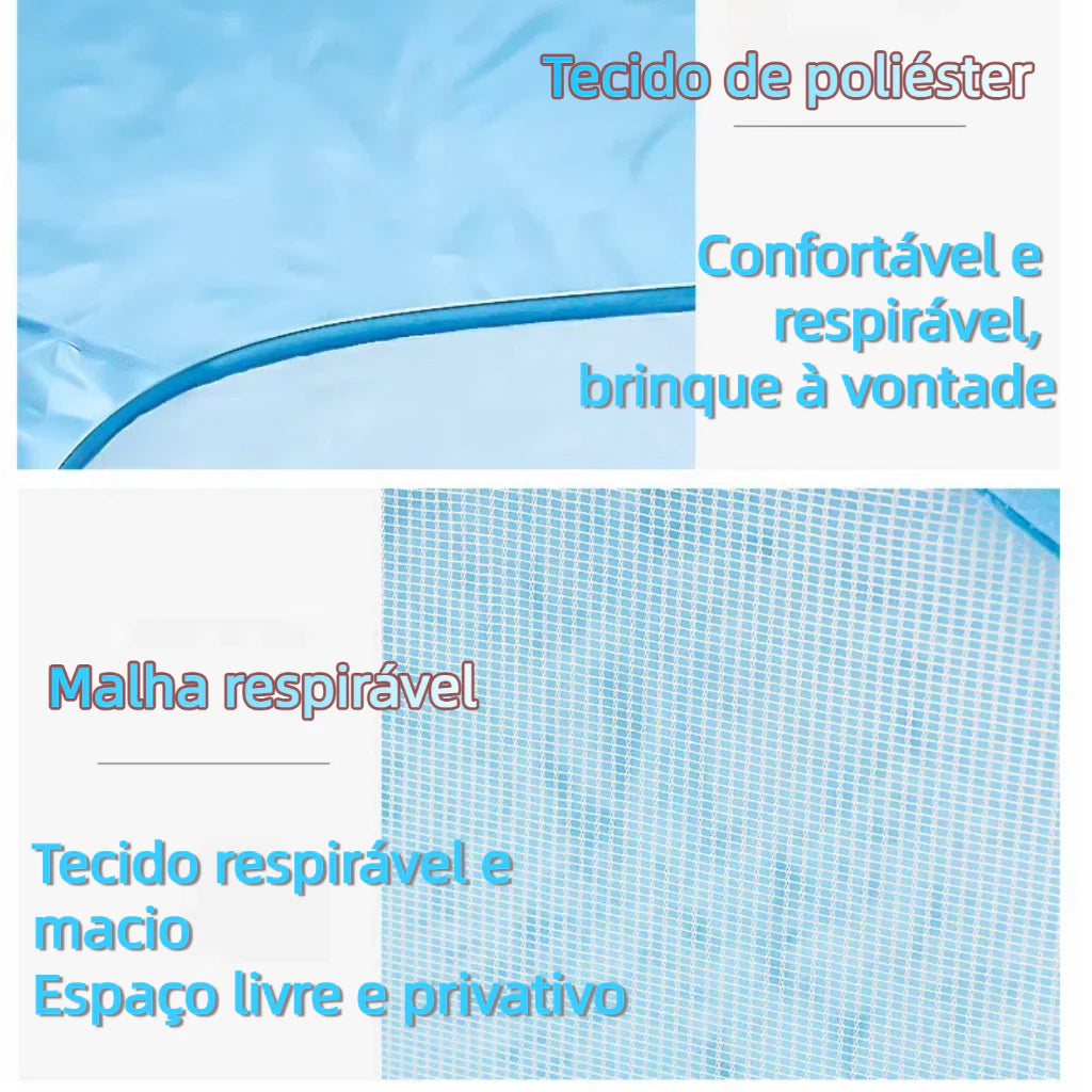 Cercado Dobrável Hexagonal | Bebês +6 Meses e Pets | 120cm | Impermeável | Piscina de Bolinhas | Portátil