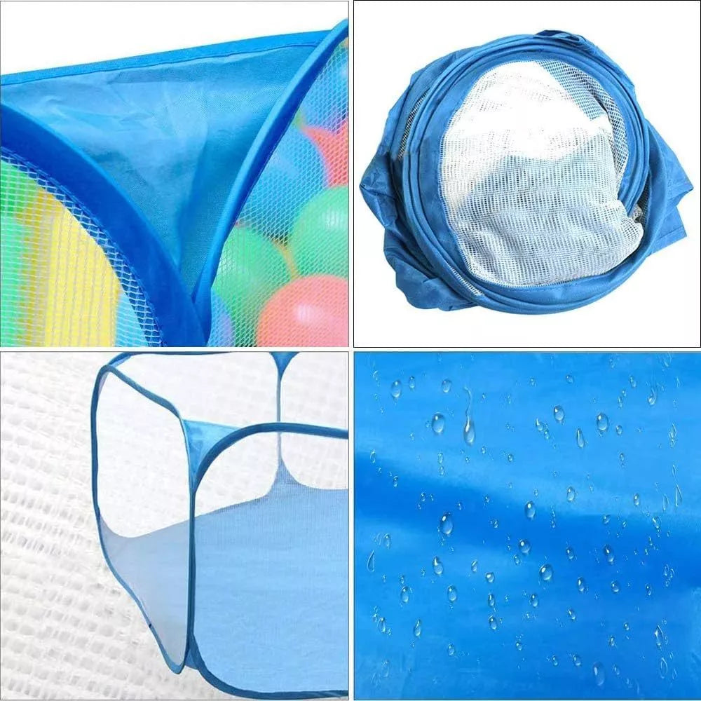 Cercado Dobrável Hexagonal | Bebês +6 Meses e Pets | 120cm | Impermeável | Piscina de Bolinhas | Portátil