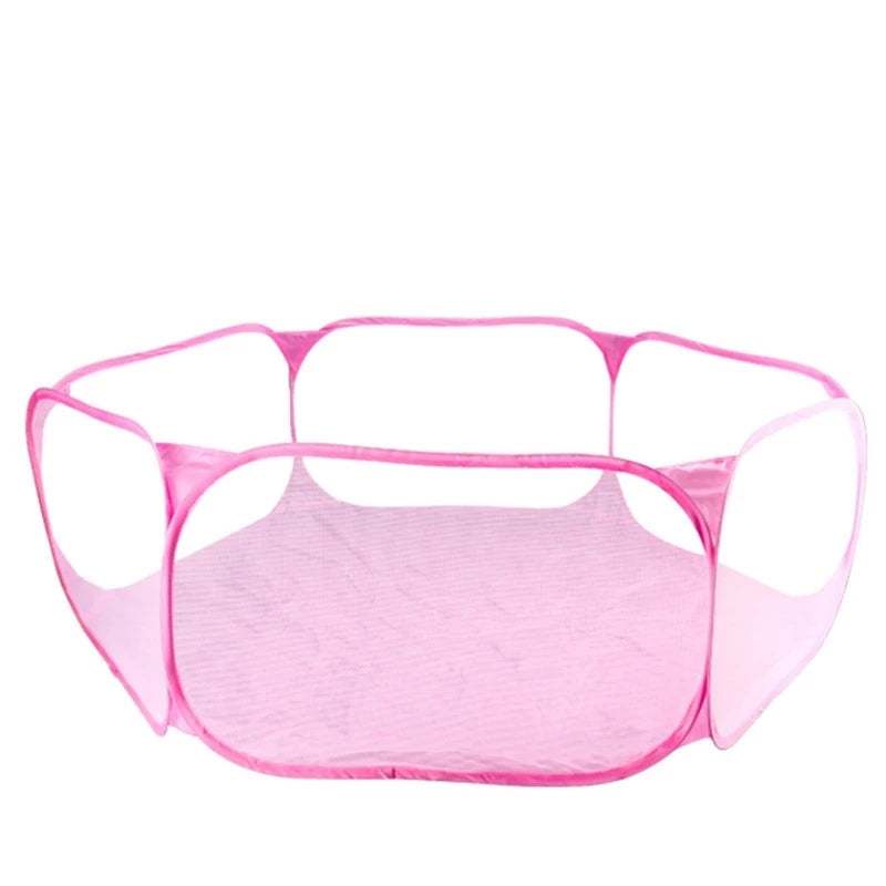 Cercado Dobrável Hexagonal | Bebês +6 Meses e Pets | 120cm | Impermeável | Piscina de Bolinhas | Portátil