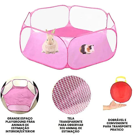 Cercado Dobrável Hexagonal | Bebês +6 Meses e Pets | 120cm | Impermeável | Piscina de Bolinhas | Portátil