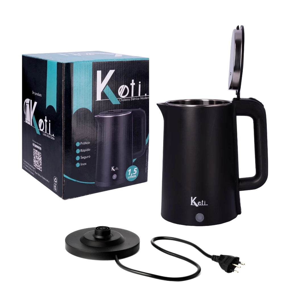 Chaleira Elétrica KOTI | Água Fervida Rápido e Com Segurança