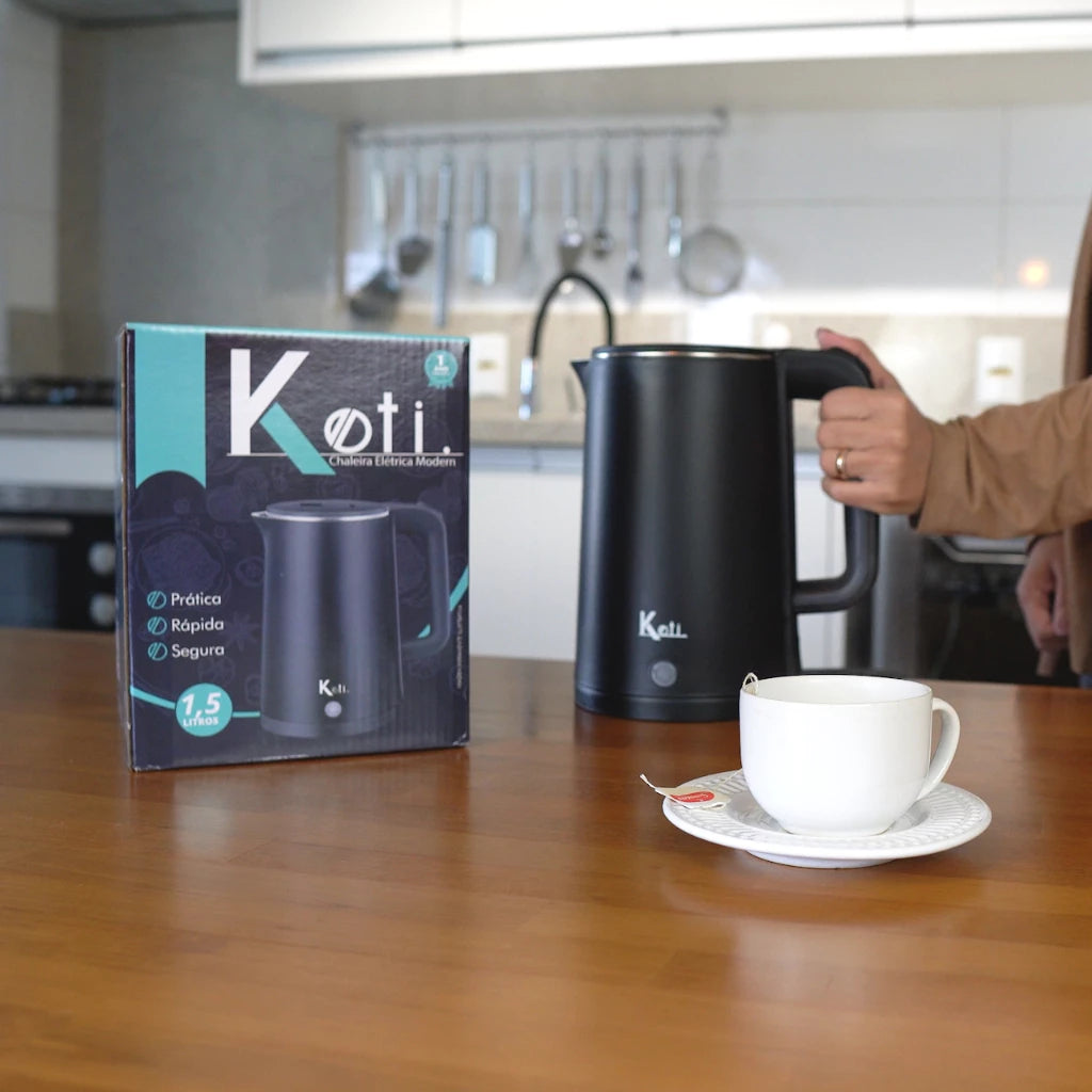 Chaleira Elétrica KOTI | Água Fervida Rápido e Com Segurança
