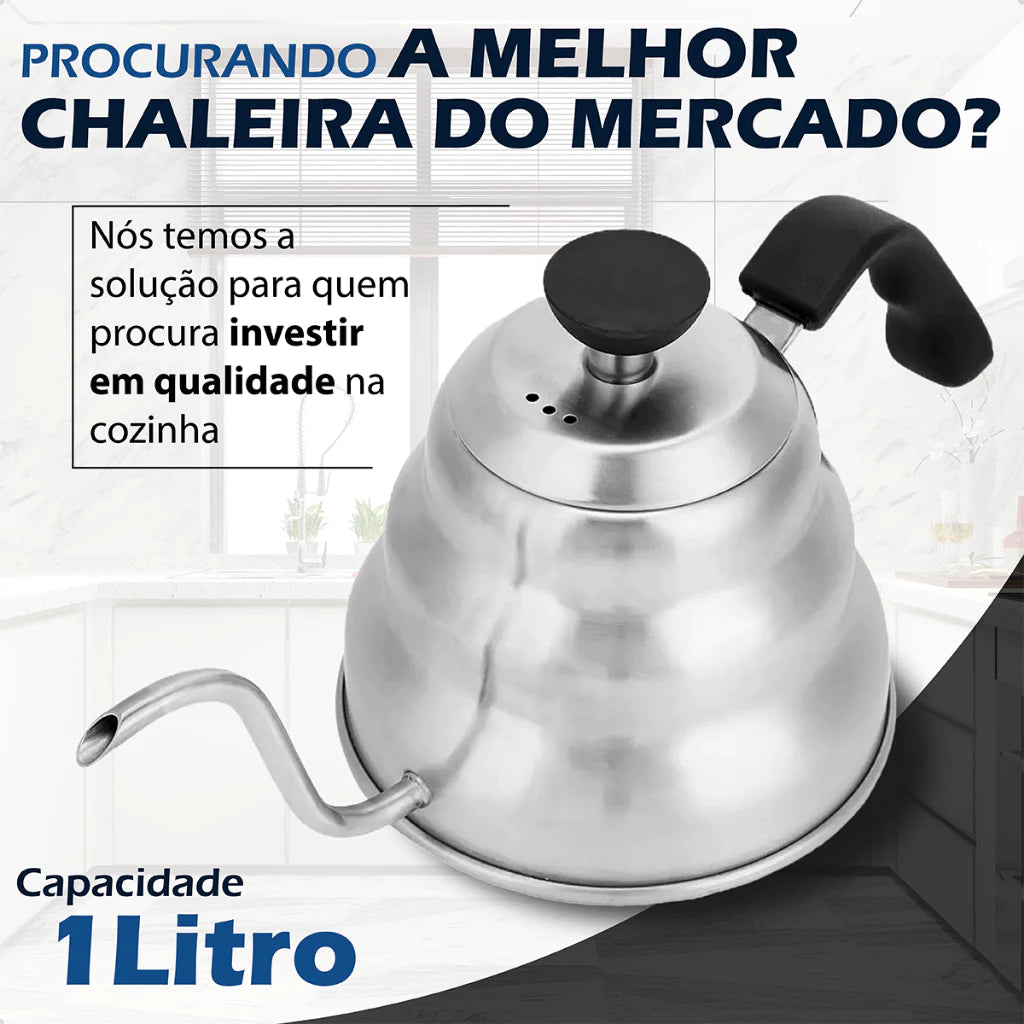 Chaleira Pescoço Fino Elegance | Design Sofisticado e Aquecimento Durável