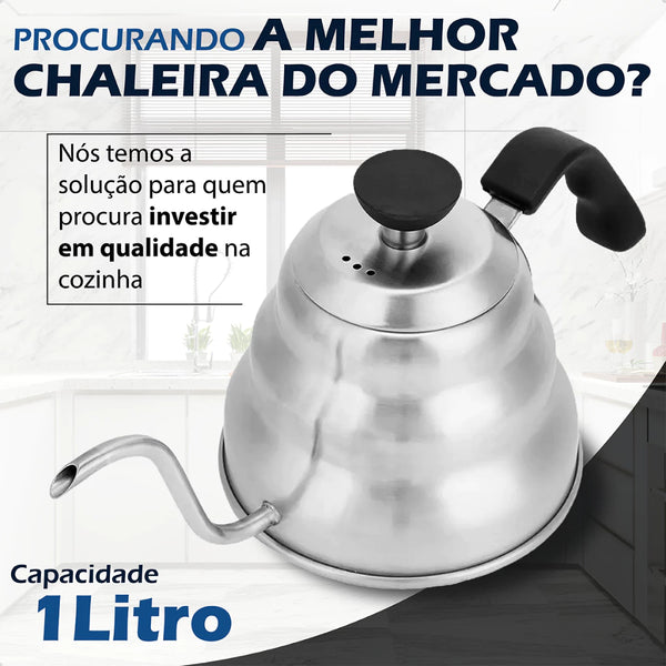 Chaleira Pescoço Fino Elegance | Design Sofisticado e Aquecimento Durável