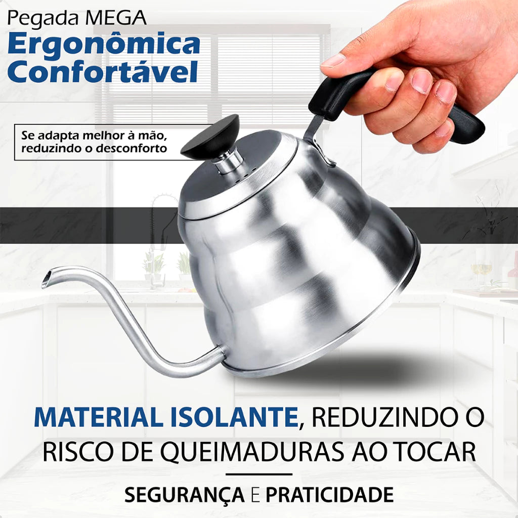 Chaleira Pescoço Fino Elegance | Design Sofisticado e Aquecimento Durável