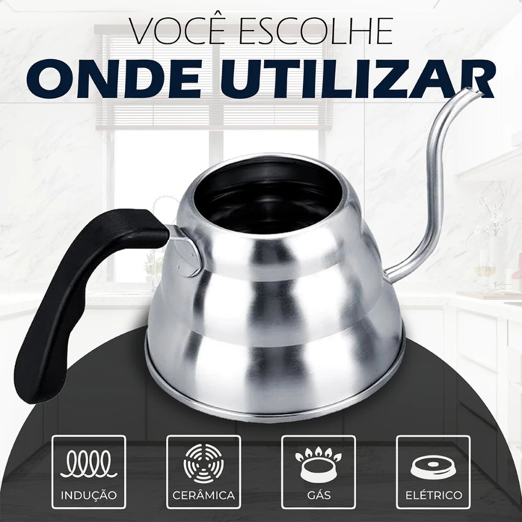 Chaleira Pescoço Fino Elegance | Design Sofisticado e Aquecimento Durável