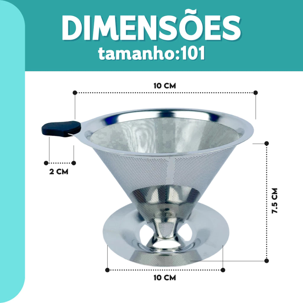Coador Reutilizável EcoClean | Economia e Sustentabilidade em Cada Xícara