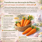 Combo 6 Mini Cenouras de Páscoa | Enfeite Macio para Guirlandas e Árvores