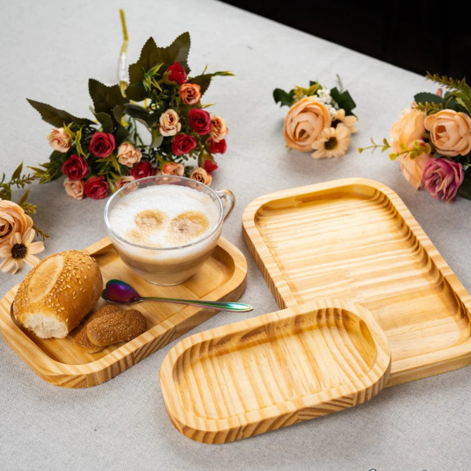 Conjunto Bandejas ChefWood | Praticidade para seus Pestiscos ou Churrasco | Kit 3 bandejas