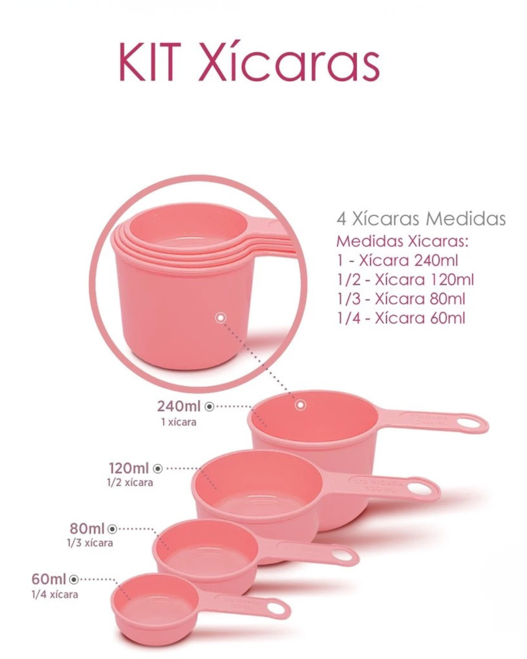 Conjunto Medidor Gourmet Rosa | Kit Completo 9 em 1 para Receitas Perfeitas