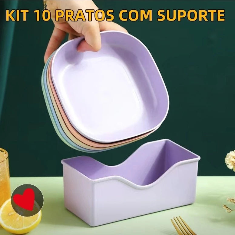 Conjunto Pratos Coloridos | Mesas Charmosas e Organizadas em Qualquer Ocasião