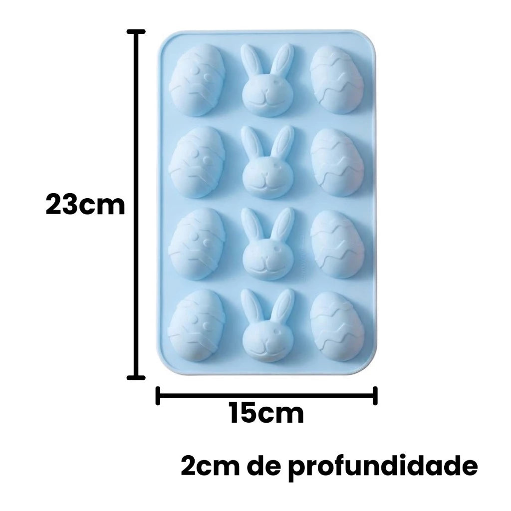 Conjunto de Formas de Páscoa Flexível | 2 Modelos para Chocolates e Artesanato
