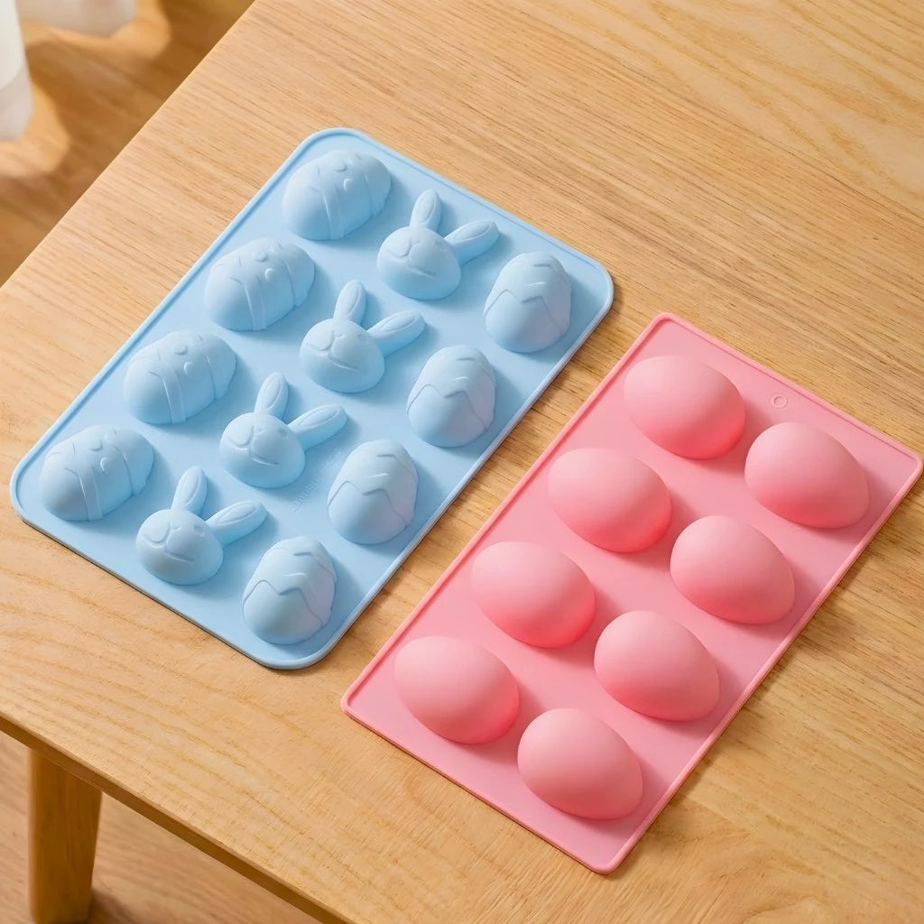 Conjunto de Formas de Páscoa Flexível | 2 Modelos para Chocolates e Artesanato