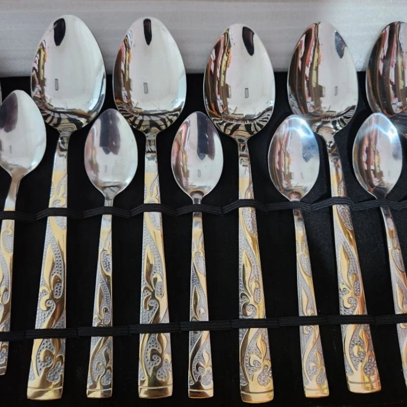 Conjunto de Talheres Gourmet Inox | 24 Peças com Maleta Organizadora Premium