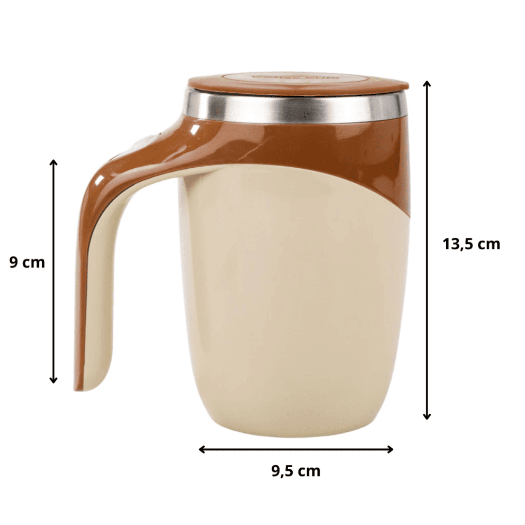 Copo Mixer Magnético Pro | Misturador Inteligente para Café, Leite e Whey