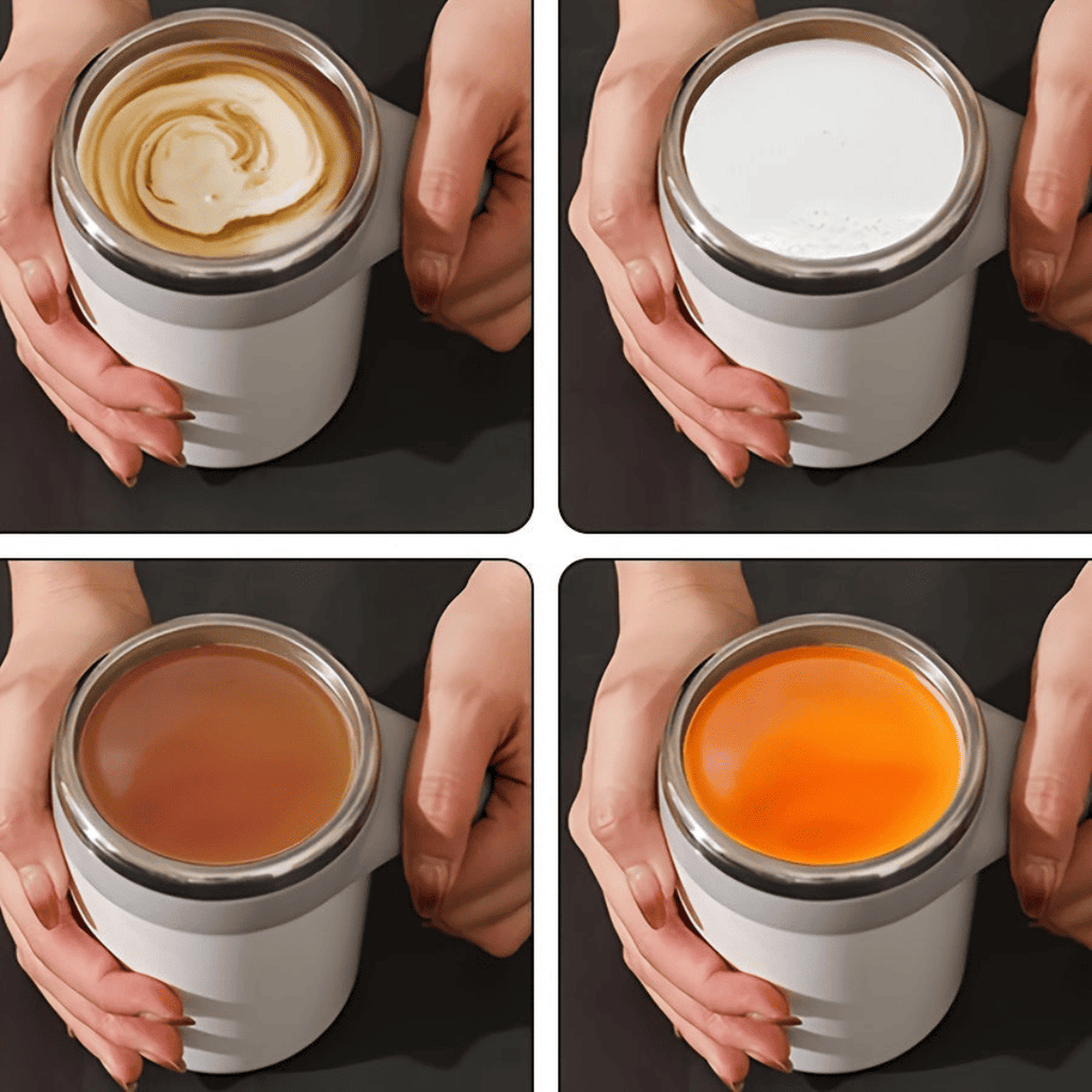 Copo Mixer Magnético Pro | Misturador Inteligente para Café, Leite e Whey