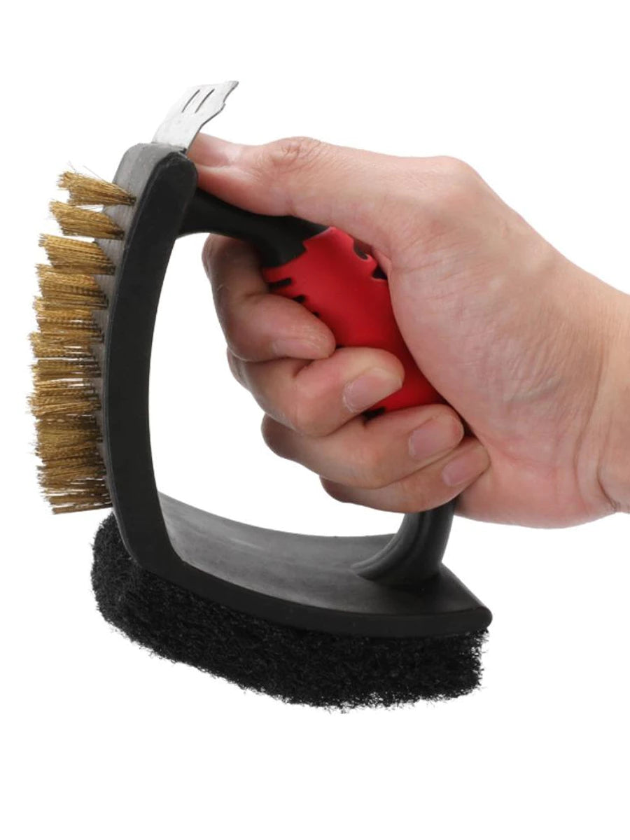 Escova Multifuncional Grill Clean | Remove Gordura e Ferrugem com Esforço Zero