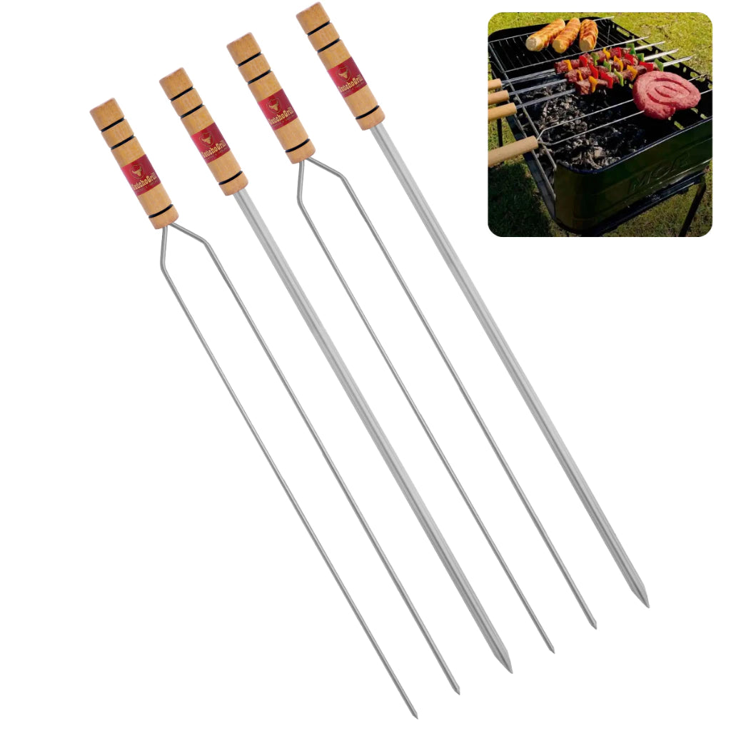 Espeto Churrasco MestreInox | Durabilidade e Versatilidade Reto e Duplo