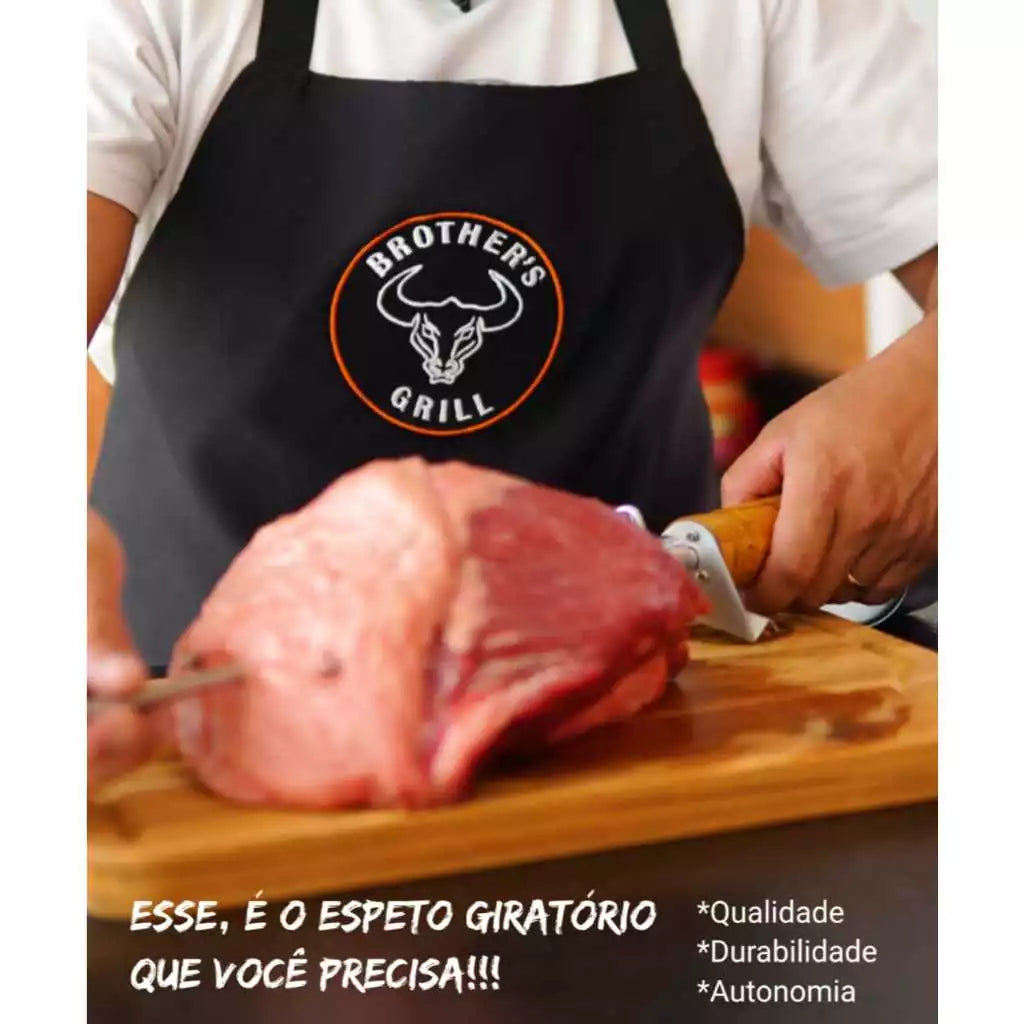 Espeto Giratório ChefGiro | Carne Uniforme e Suculenta Sem Esforço