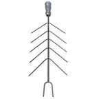 Espeto para Coraçãozinho e Aperitivos Inox 304 | 10 Pontas com Cabo Térmico | 63cm de comprimento