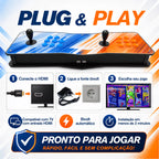 Fliperama Portátil 2 Players | Arcade Retrô com +60.000 Jogos Clássicos | HDMI | Zero Delay | Plug & Play