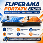 Fliperama Portátil 2 Players | Arcade Retrô com +60.000 Jogos Clássicos | HDMI | Zero Delay | Plug & Play