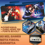 Fliperama Portátil 2 Players | Arcade Retrô com +60.000 Jogos Clássicos | HDMI | Zero Delay | Plug & Play