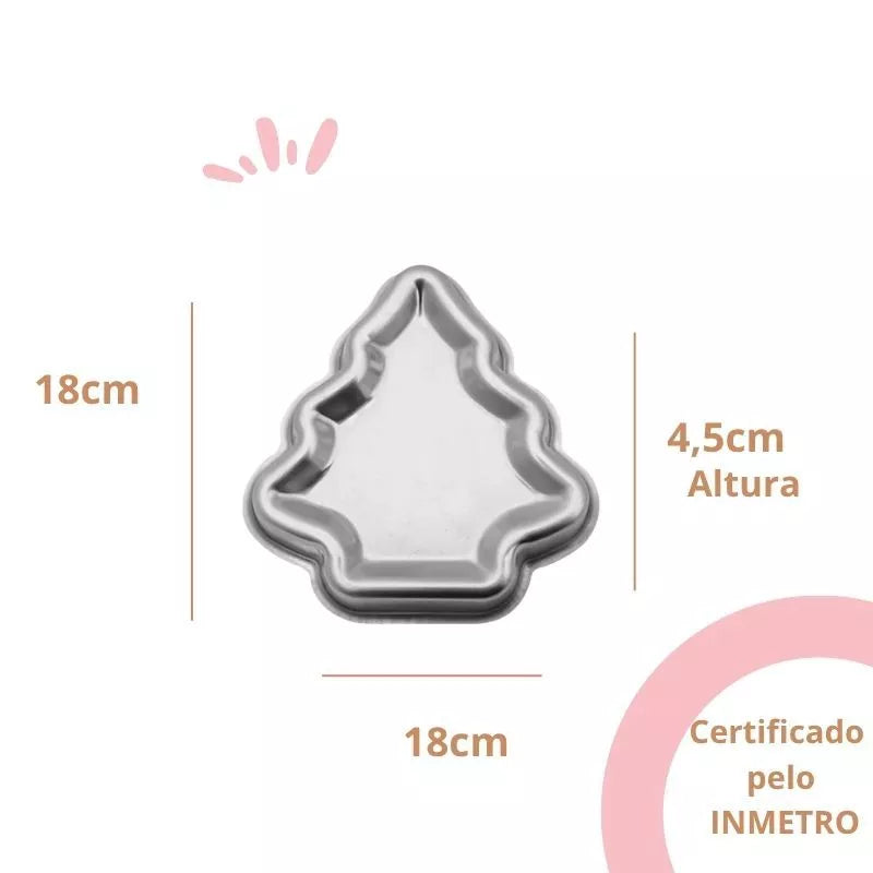 Forma Pinheiro Ballerine | Sobremesas Natalinas Decoradas com Charme