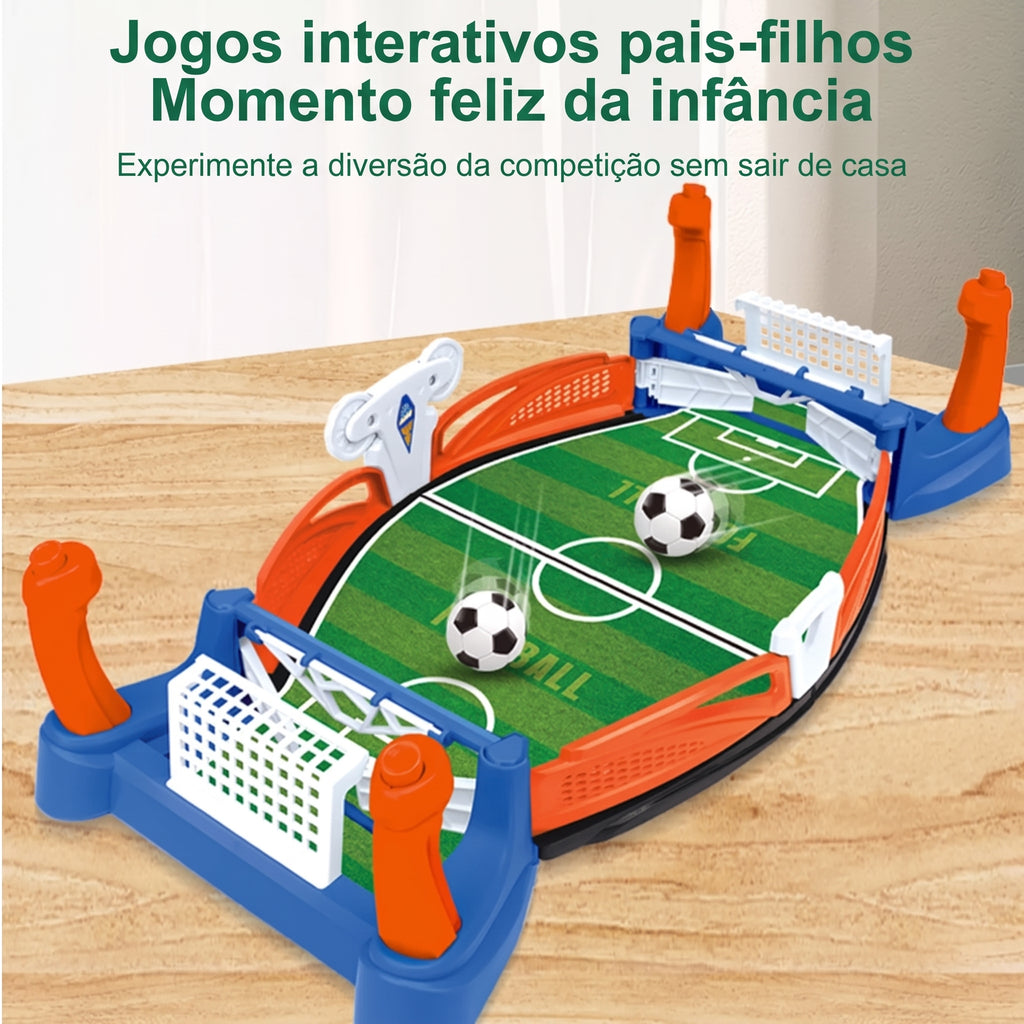 Mini Futebol de Mesa Familiar | Brinquedo Interativo com 4 Bolinhas