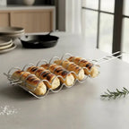 Grelha Churrasco EasyFlip | Pão de Alho Crocante e Sem Quedas