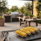 Grelha Churrasco EasyFlip | Pão de Alho Crocante e Sem Quedas