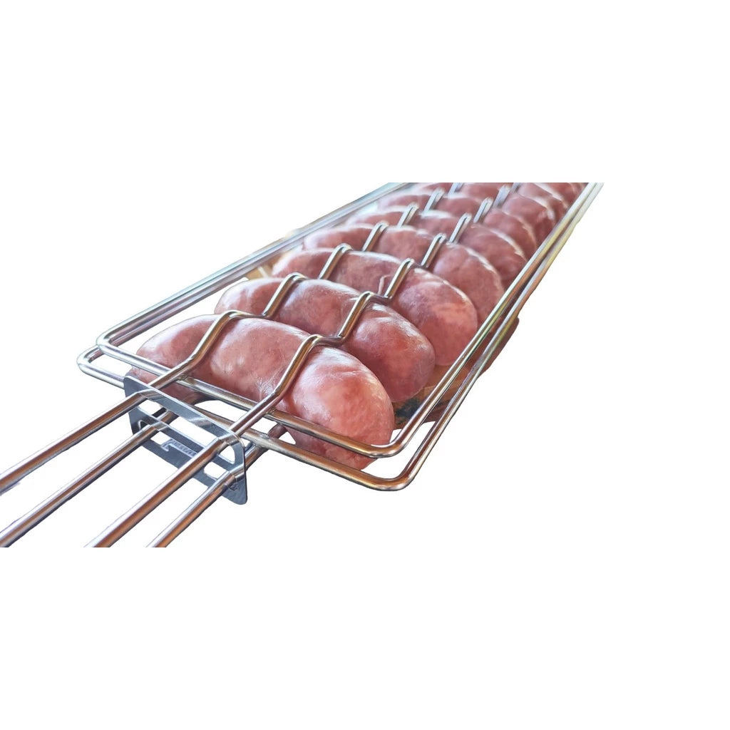 Grelha Linguiça ChefPro | Suculência Máxima e Virada Fácil Sem Furar