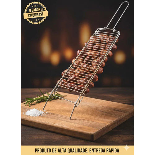 Grelha para Coraçãozinho MasterGrill | Assado Perfeito Sem Desperdício e Sem Quedas