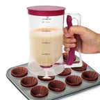 Jarra Dispenser Gourmet 900ml | Dosador de Precisão para Cupcakes e Panquecas