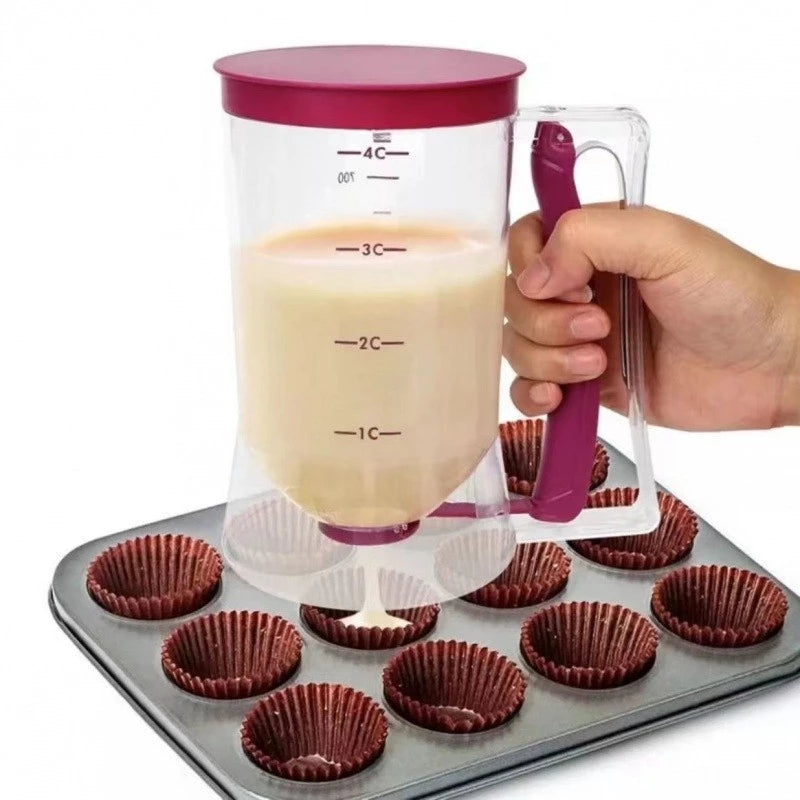 Jarra Dispenser Gourmet 900ml | Dosador de Precisão para Cupcakes e Panquecas