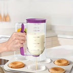 Jarra Dispenser Gourmet 900ml | Dosador de Precisão para Cupcakes e Panquecas