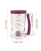 Jarra Dispenser Gourmet 900ml | Dosador de Precisão para Cupcakes e Panquecas