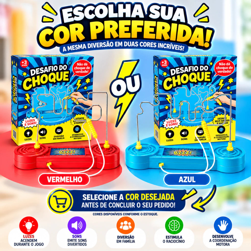 Jogo Desafio do Choque | Labirinto com Luz e Som para Crianças