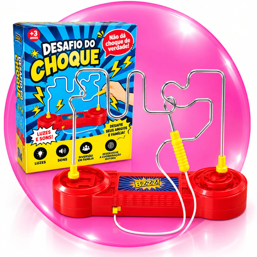 Jogo Desafio do Choque | Labirinto com Luz e Som para Crianças