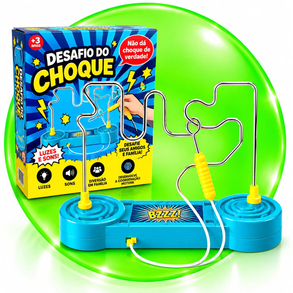 Jogo Desafio do Choque | Labirinto com Luz e Som para Crianças