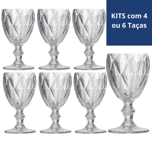 Jogo de Taças Diamante | Elegância e Brilho para Seus Momentos Especiais