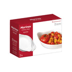 Kit 3 Assadeiras Vidro Opaline Branco Temperado | 600ml + 1L + 1,4L | Forno, Freezer e Micro-ondas
