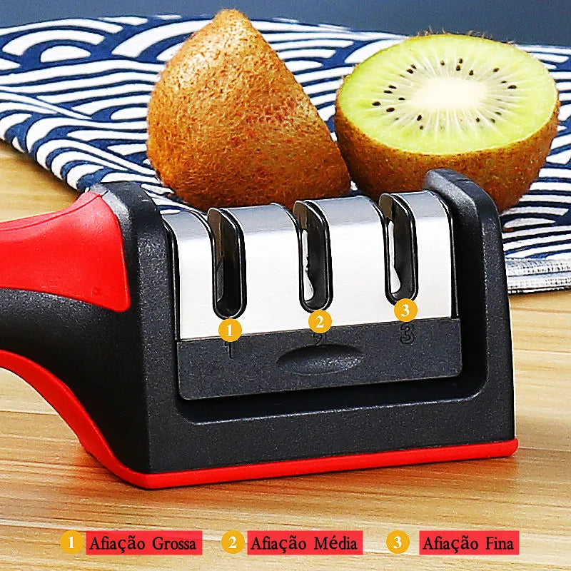 Kit Afiador de Facas 3 em 1 QUICKSHARP™ | Compre 1 e Leve 2