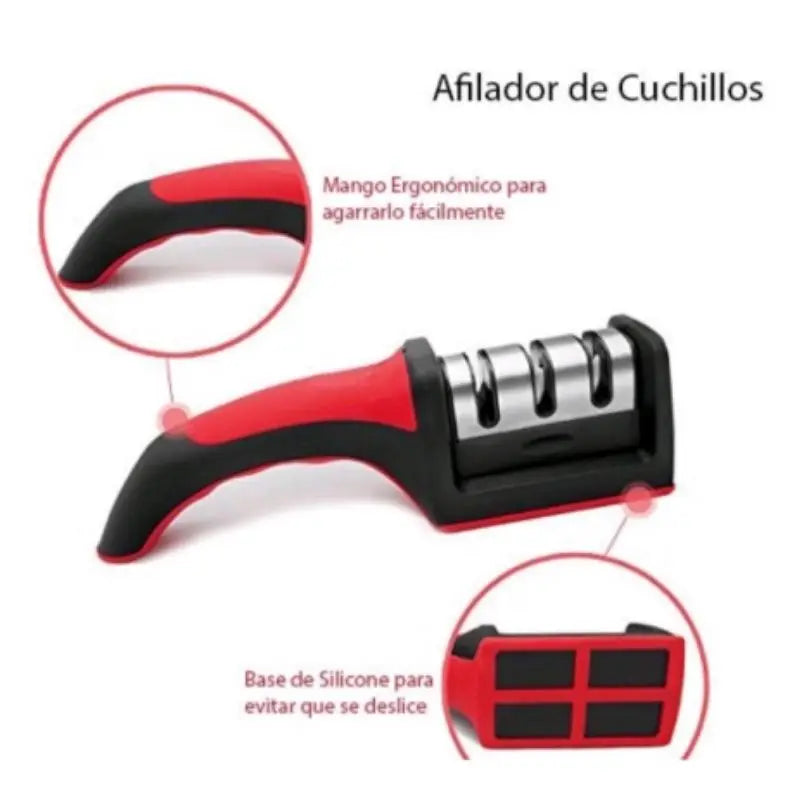 Kit Afiador de Facas 3 em 1 QUICKSHARP™ | Compre 1 e Leve 2